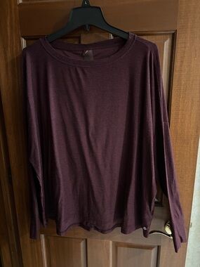 Calia Long Sleeve Top in Deep Plum. Sz 2X